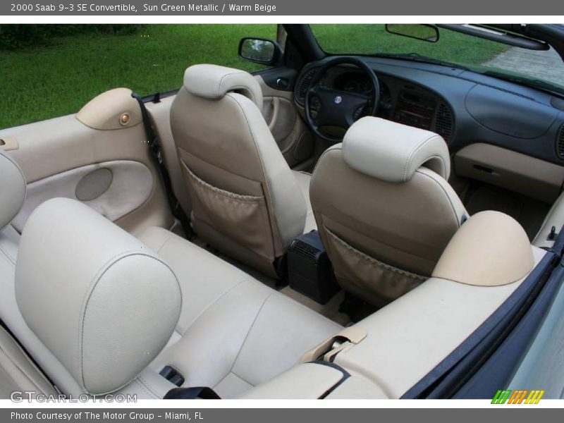 Sun Green Metallic / Warm Beige 2000 Saab 9-3 SE Convertible