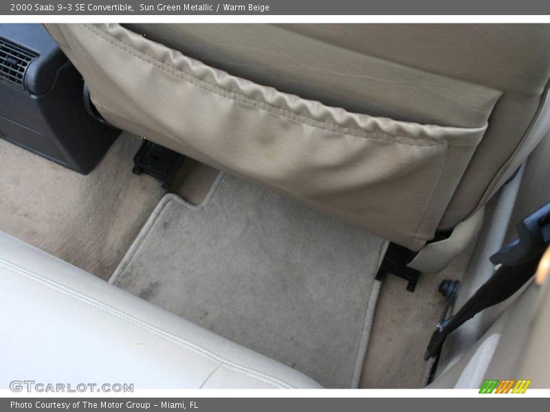 Sun Green Metallic / Warm Beige 2000 Saab 9-3 SE Convertible