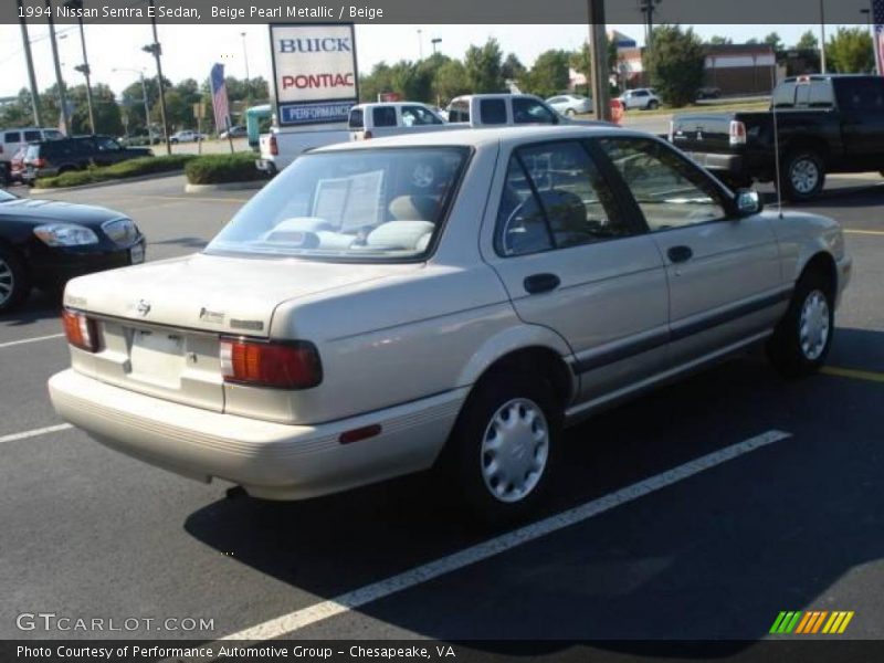 Beige Pearl Metallic / Beige 1994 Nissan Sentra E Sedan