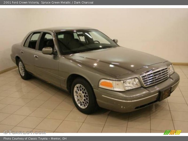 Spruce Green Metallic / Dark Charcoal 2001 Ford Crown Victoria