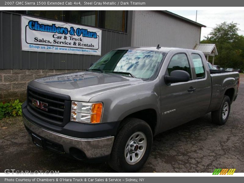 Steel Gray Metallic / Dark Titanium 2007 GMC Sierra 1500 Extended Cab 4x4