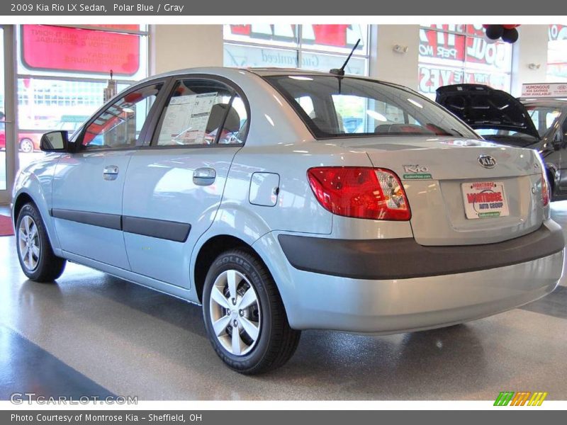 Polar Blue / Gray 2009 Kia Rio LX Sedan