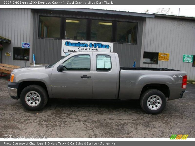 Steel Gray Metallic / Dark Titanium 2007 GMC Sierra 1500 Extended Cab 4x4