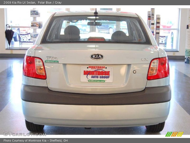 Polar Blue / Gray 2009 Kia Rio LX Sedan