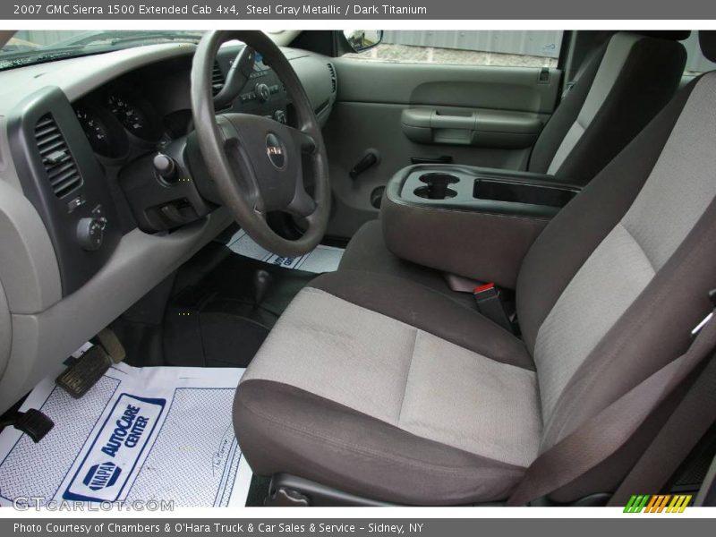 Steel Gray Metallic / Dark Titanium 2007 GMC Sierra 1500 Extended Cab 4x4