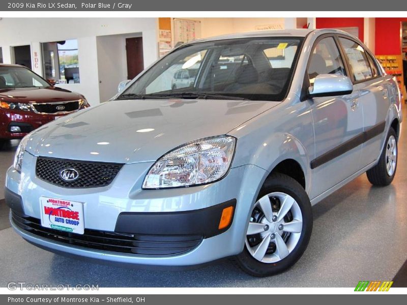 Polar Blue / Gray 2009 Kia Rio LX Sedan