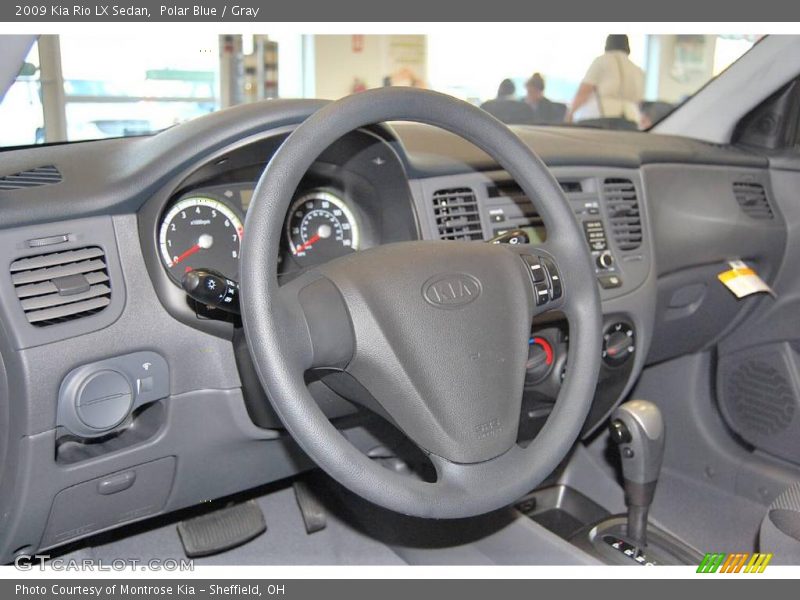 Polar Blue / Gray 2009 Kia Rio LX Sedan