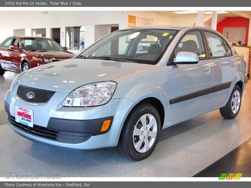 Polar Blue / Gray 2009 Kia Rio LX Sedan