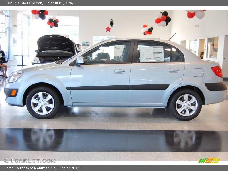 Polar Blue / Gray 2009 Kia Rio LX Sedan