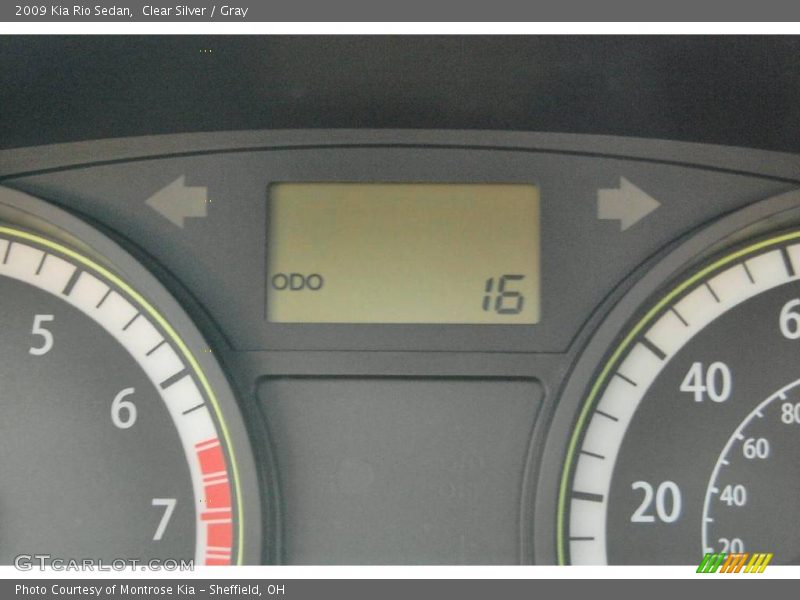 Clear Silver / Gray 2009 Kia Rio Sedan