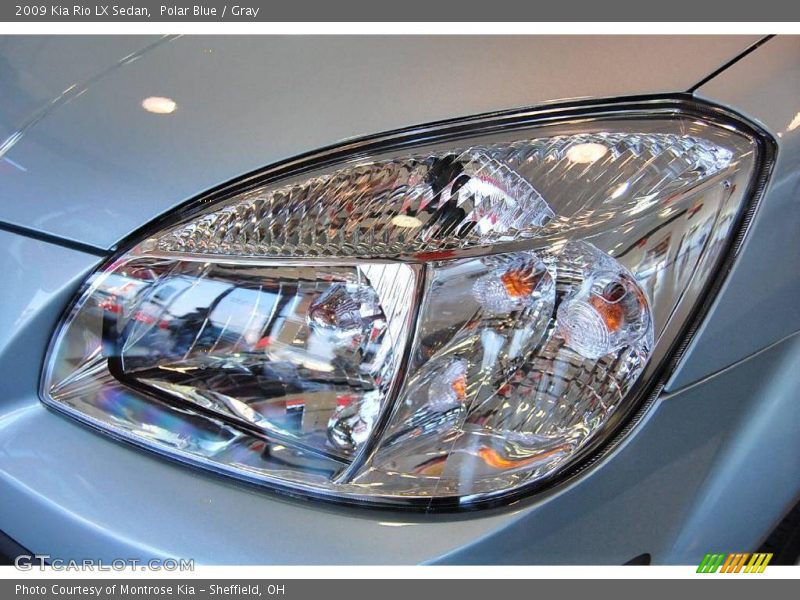 Polar Blue / Gray 2009 Kia Rio LX Sedan