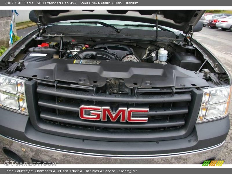 Steel Gray Metallic / Dark Titanium 2007 GMC Sierra 1500 Extended Cab 4x4