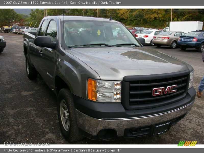 Steel Gray Metallic / Dark Titanium 2007 GMC Sierra 1500 Extended Cab 4x4