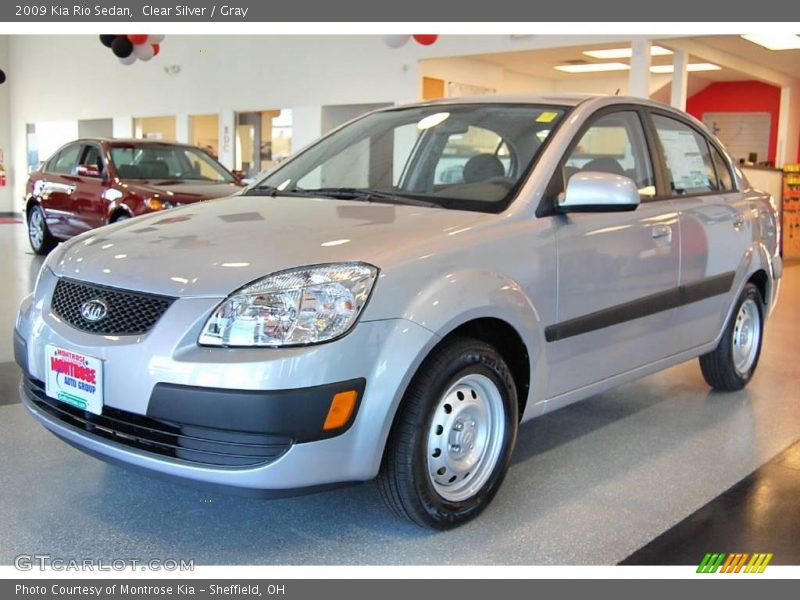 Clear Silver / Gray 2009 Kia Rio Sedan