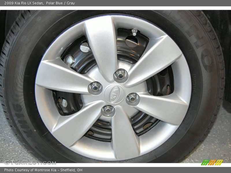 Polar Blue / Gray 2009 Kia Rio LX Sedan