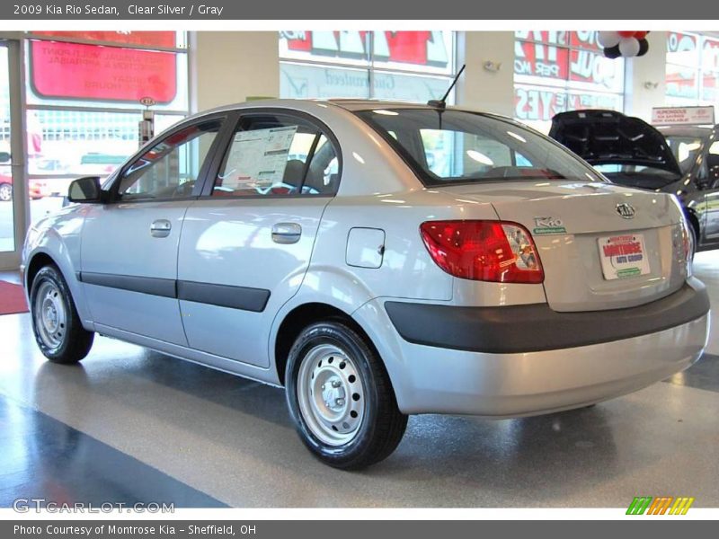 Clear Silver / Gray 2009 Kia Rio Sedan