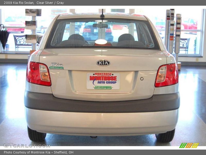Clear Silver / Gray 2009 Kia Rio Sedan