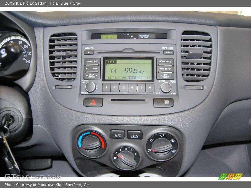 Polar Blue / Gray 2009 Kia Rio LX Sedan