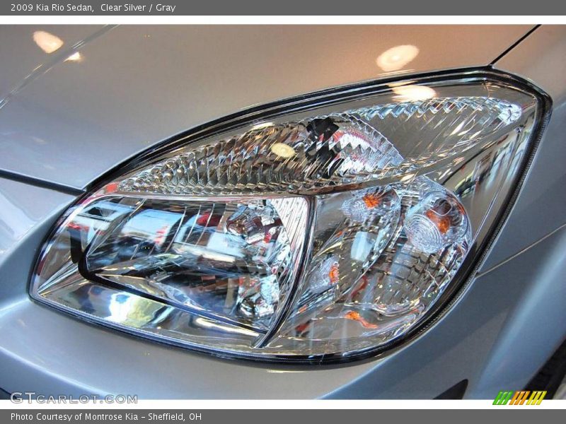 Clear Silver / Gray 2009 Kia Rio Sedan