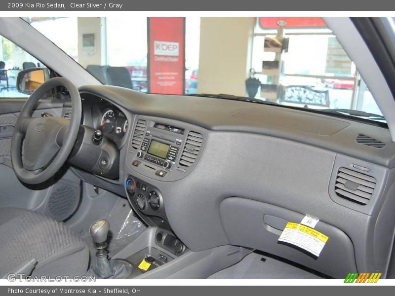 Clear Silver / Gray 2009 Kia Rio Sedan