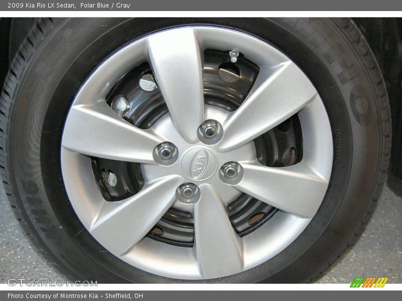 Polar Blue / Gray 2009 Kia Rio LX Sedan
