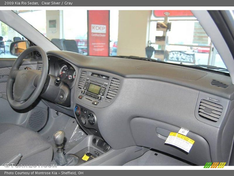 Clear Silver / Gray 2009 Kia Rio Sedan
