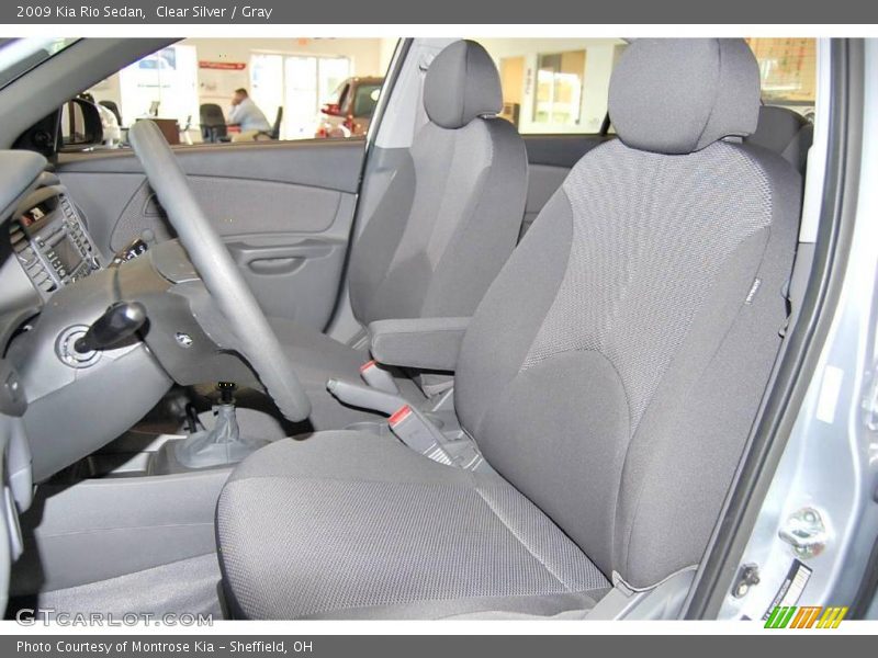 Clear Silver / Gray 2009 Kia Rio Sedan