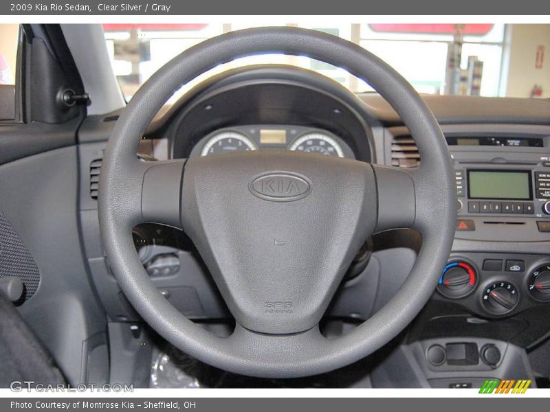 Clear Silver / Gray 2009 Kia Rio Sedan
