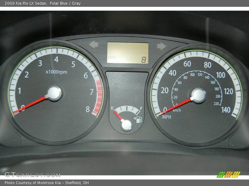 Polar Blue / Gray 2009 Kia Rio LX Sedan