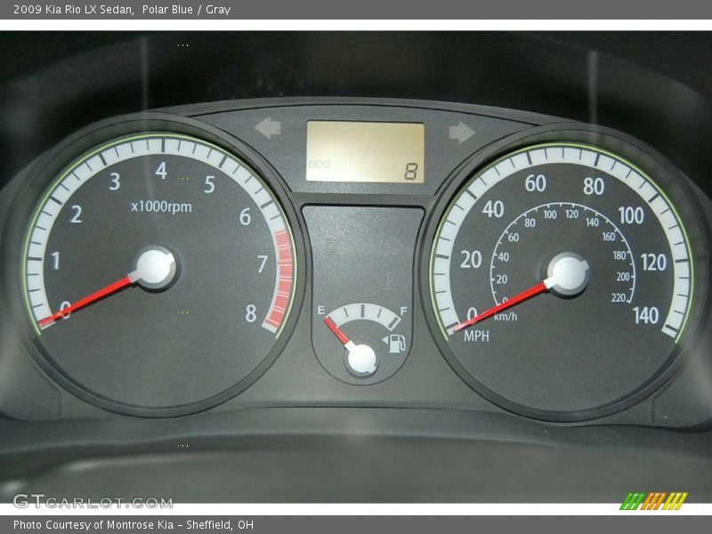 Polar Blue / Gray 2009 Kia Rio LX Sedan