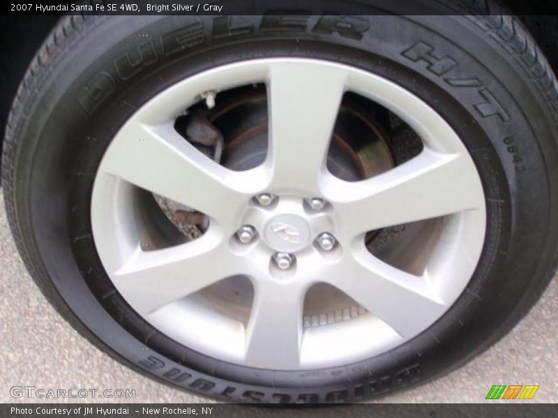 Bright Silver / Gray 2007 Hyundai Santa Fe SE 4WD