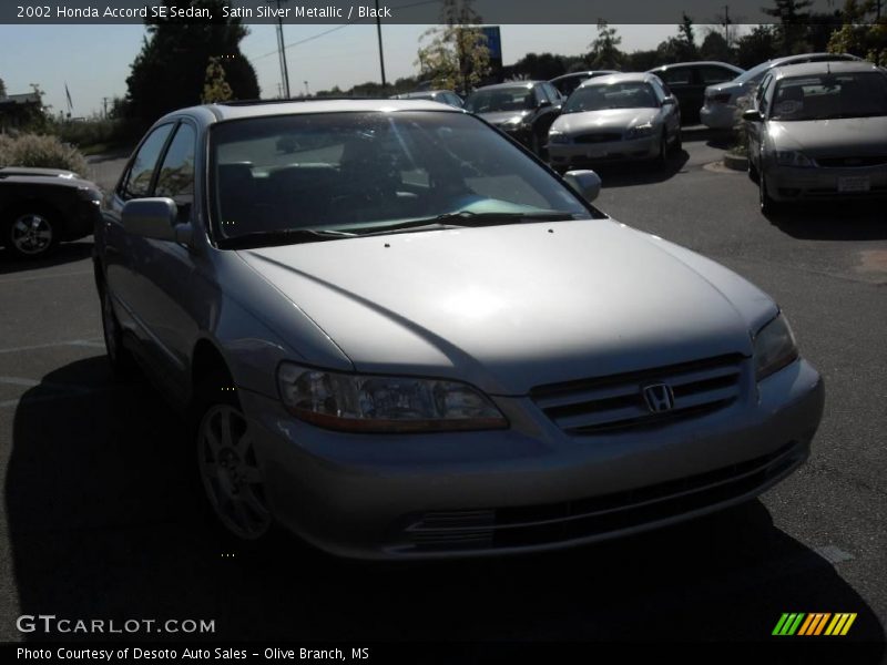 Satin Silver Metallic / Black 2002 Honda Accord SE Sedan