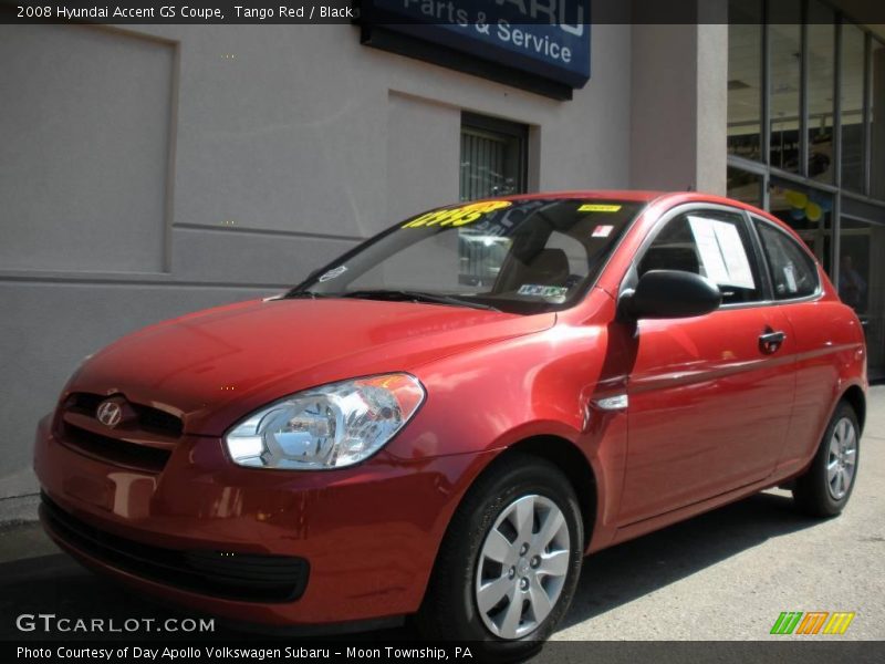 Tango Red / Black 2008 Hyundai Accent GS Coupe