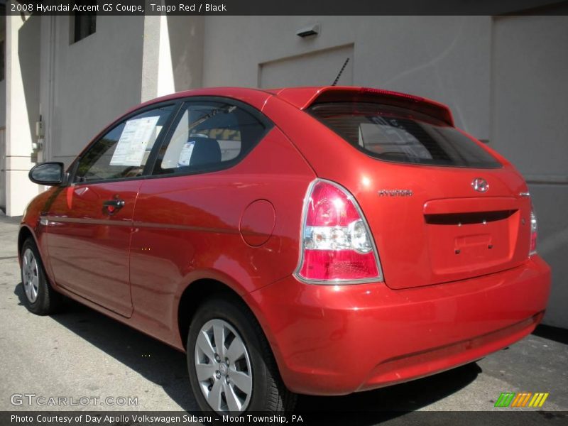 Tango Red / Black 2008 Hyundai Accent GS Coupe