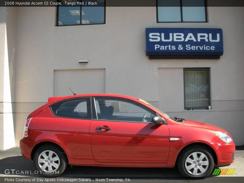 Tango Red / Black 2008 Hyundai Accent GS Coupe