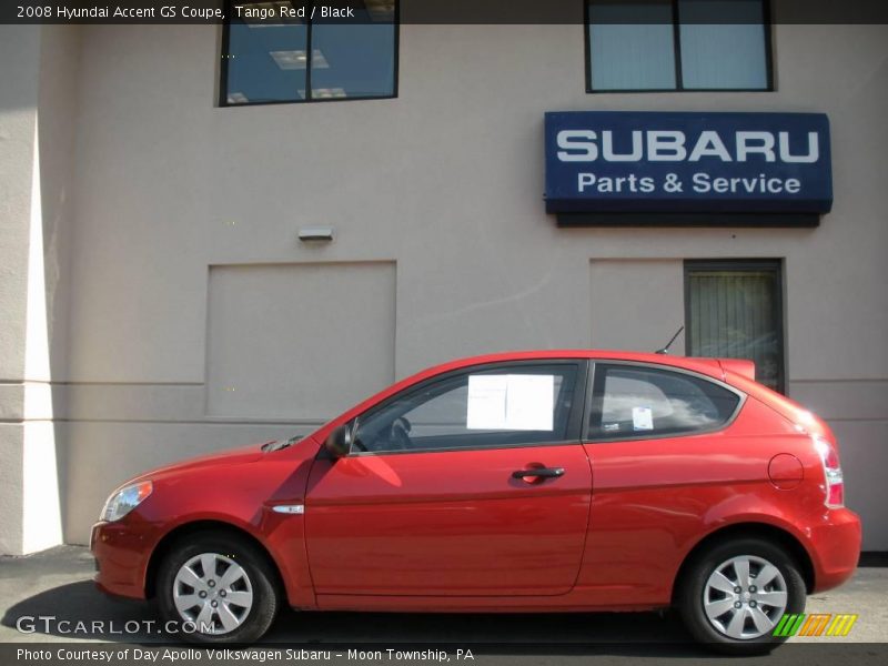 Tango Red / Black 2008 Hyundai Accent GS Coupe