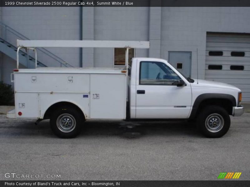 Summit White / Blue 1999 Chevrolet Silverado 2500 Regular Cab 4x4