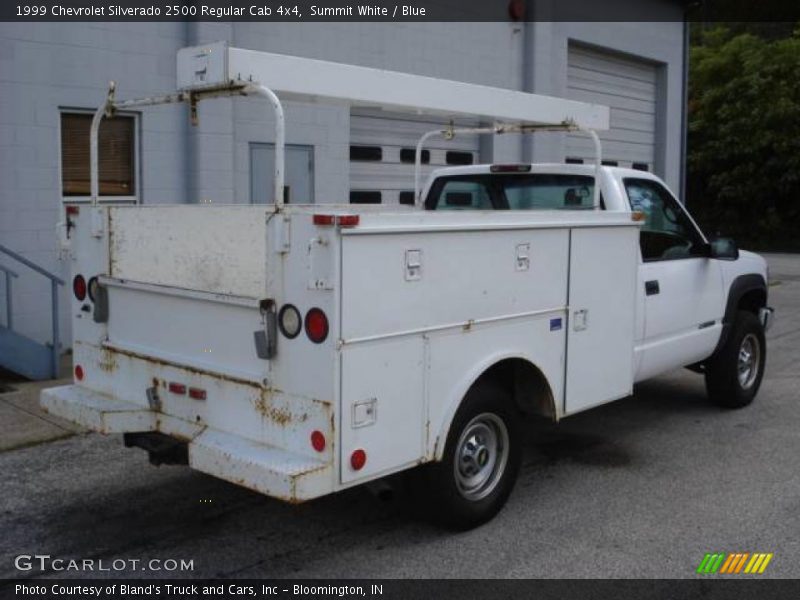 Summit White / Blue 1999 Chevrolet Silverado 2500 Regular Cab 4x4
