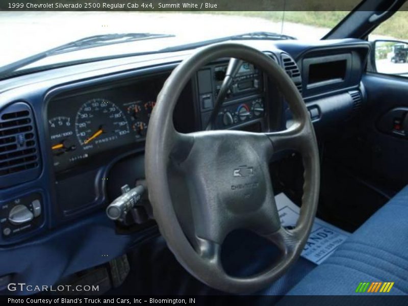 Summit White / Blue 1999 Chevrolet Silverado 2500 Regular Cab 4x4