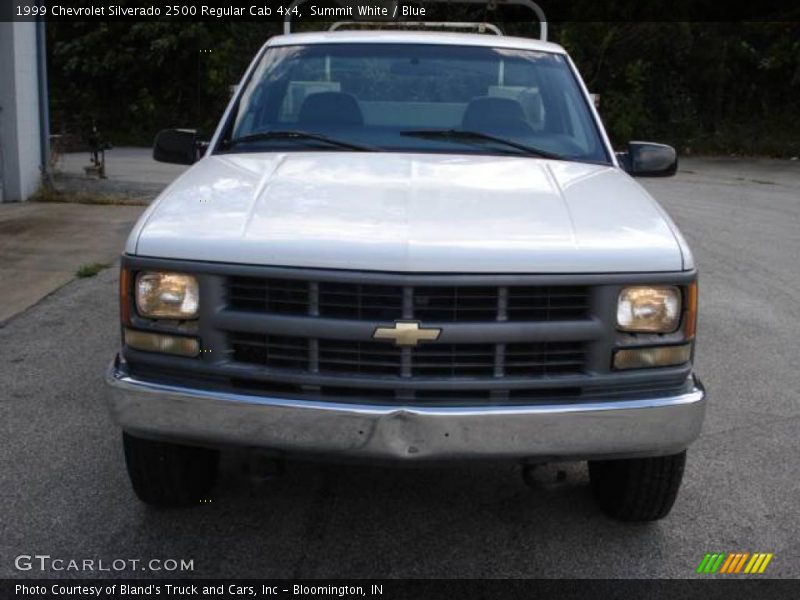 Summit White / Blue 1999 Chevrolet Silverado 2500 Regular Cab 4x4
