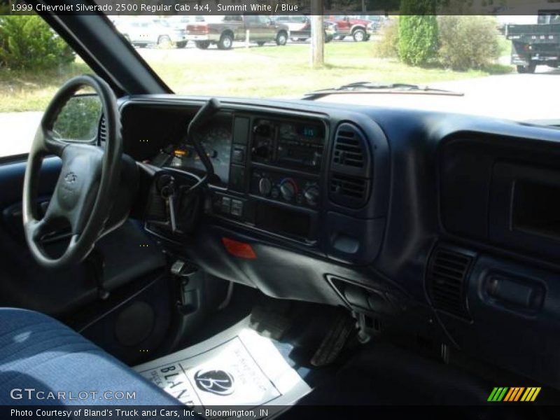 Summit White / Blue 1999 Chevrolet Silverado 2500 Regular Cab 4x4