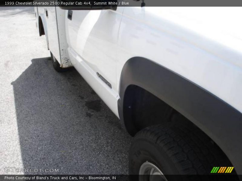 Summit White / Blue 1999 Chevrolet Silverado 2500 Regular Cab 4x4