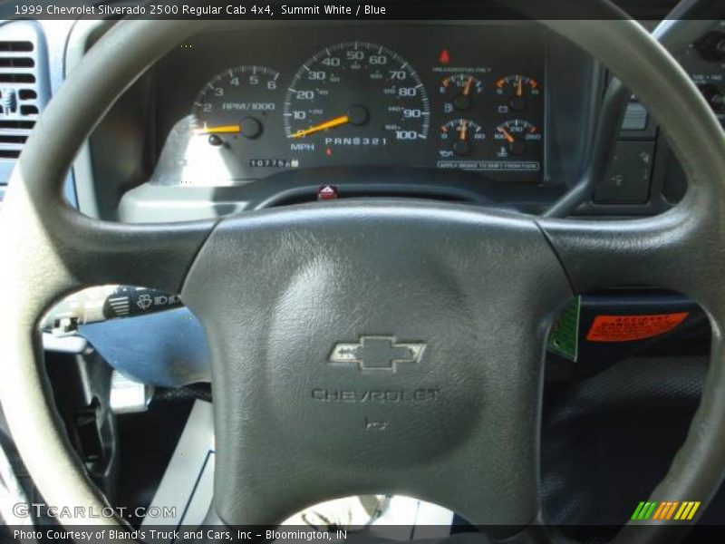 Summit White / Blue 1999 Chevrolet Silverado 2500 Regular Cab 4x4