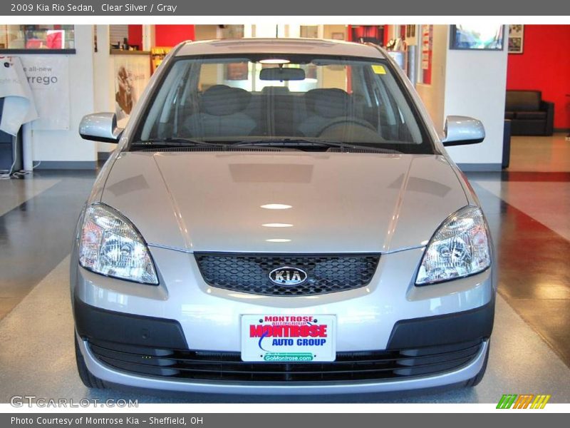 Clear Silver / Gray 2009 Kia Rio Sedan