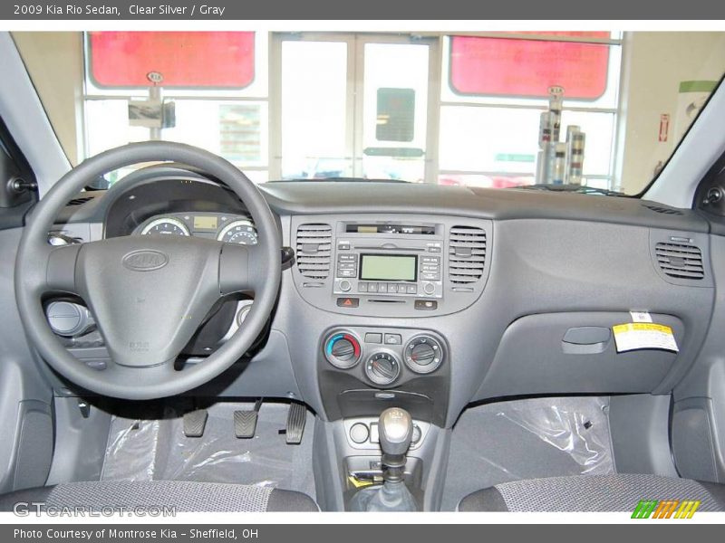 Clear Silver / Gray 2009 Kia Rio Sedan
