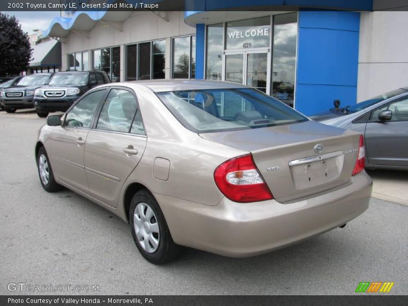 Desert Sand Mica / Taupe 2002 Toyota Camry LE