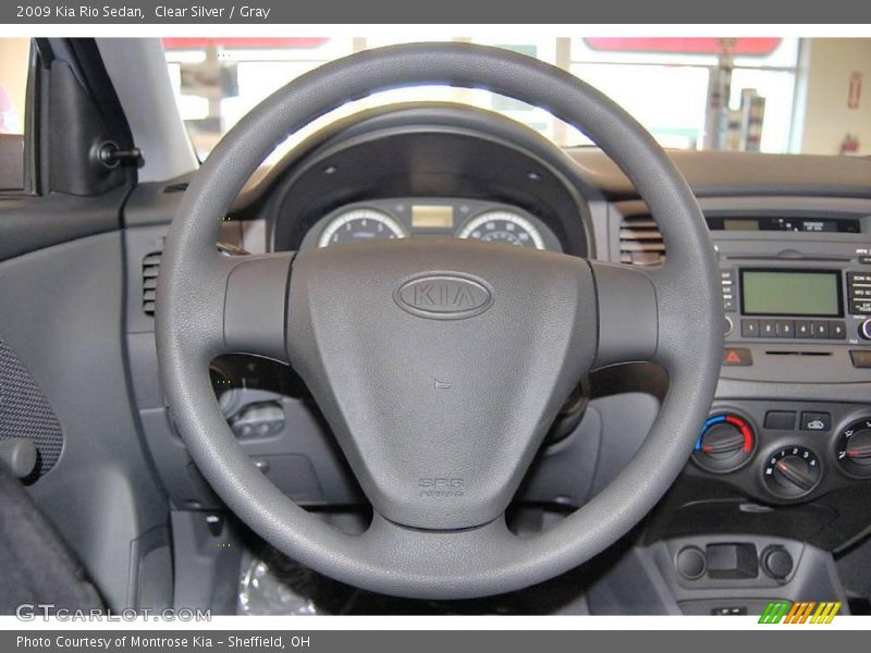 Clear Silver / Gray 2009 Kia Rio Sedan