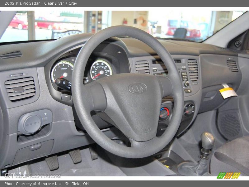 Clear Silver / Gray 2009 Kia Rio Sedan