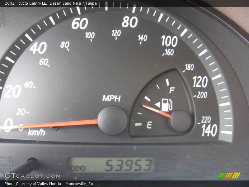 Desert Sand Mica / Taupe 2002 Toyota Camry LE