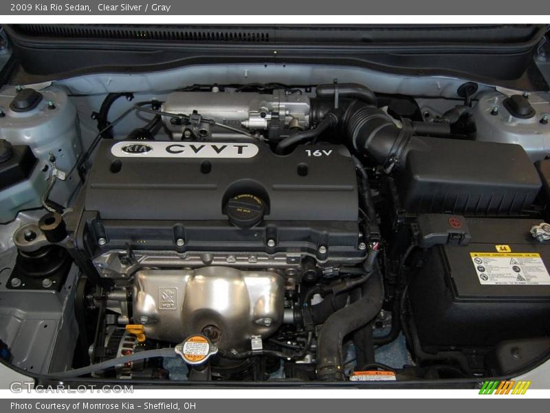Clear Silver / Gray 2009 Kia Rio Sedan